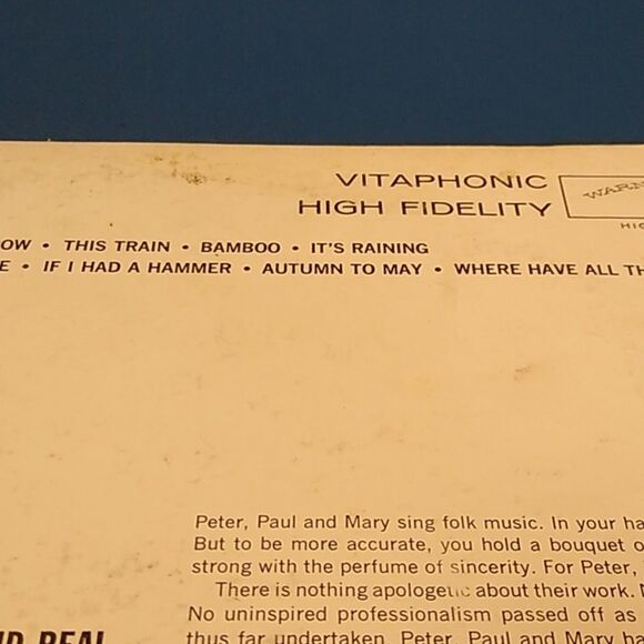 Peter, Paul and Mary Vinyl Record - Picture 4 of 8